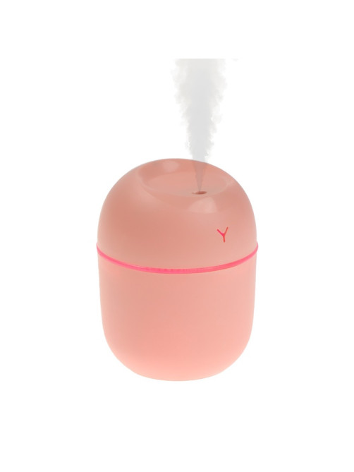 Увлажнитель воздуха, Luazon HM-20 ультразвуковой, 0.22 л, 1.5 Вт, USB, розовый