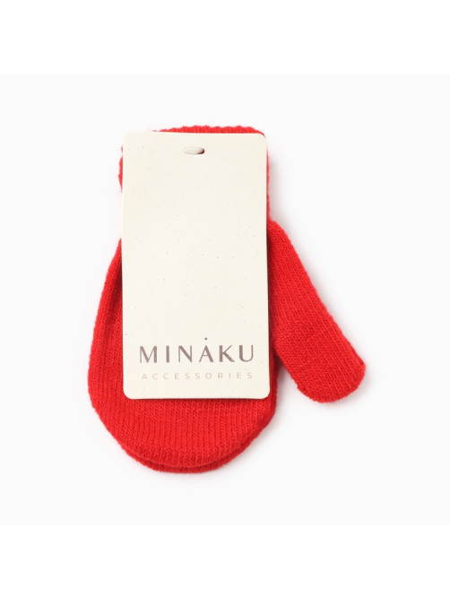 Варежки детские MINAKU, 12 см, красные