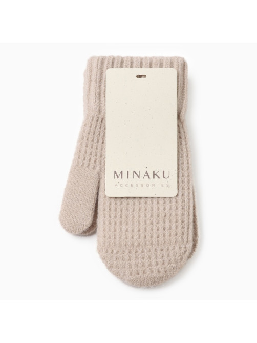 Варежки детские MINAKU, бежевая, 18 см