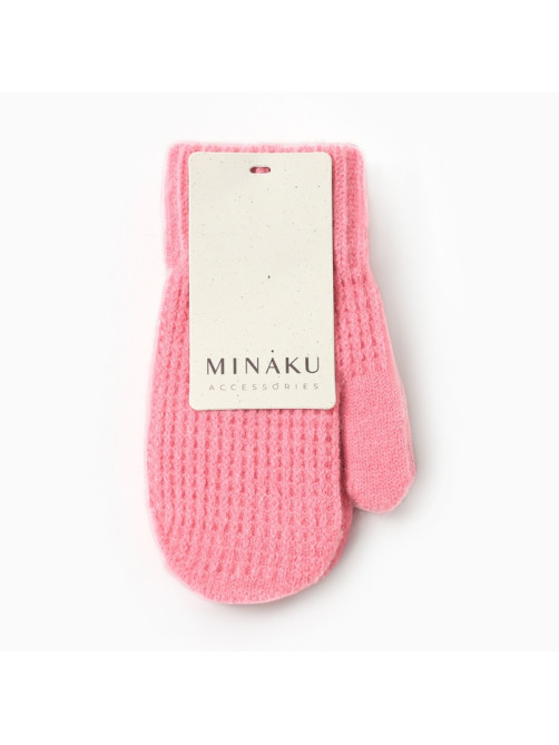 Варежки детские MINAKU, розовые, 18 см