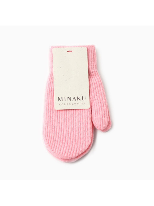 Варежки детские MINAKU, розовые, 18 см
