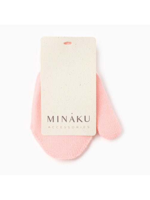 Варежки детские MINAKU, 12 см, розовые