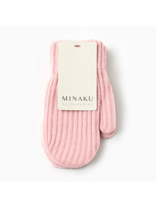 Варежки детские MINAKU, розовые, 18 см