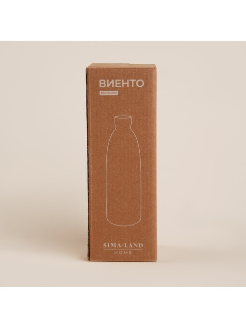 Ваза SL Home «Виенто», 7×21.5 см, керамика, бежевая
