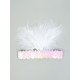 Повязка на голову с пером, белая