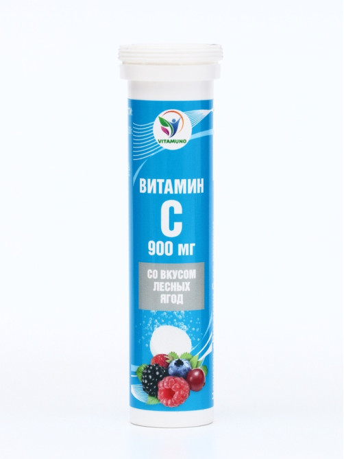 Напиток Витамин С со вкусом лесных ягод Vitamuno, 10 шипучих таблеток