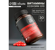 Коэнзим Q10, для регенерации тканей и укрепления здоровья, 60 капсул