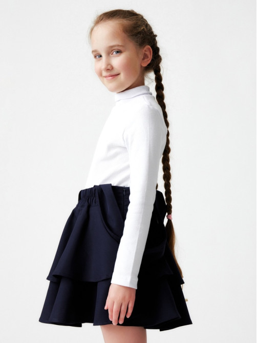 Водолазка детская MINAKU, белая, рост 128 см