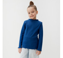 Водолазка для девочки с длинным рукавом KAFTAN: Blueberry, синяя, размер 32 (110-116 см)