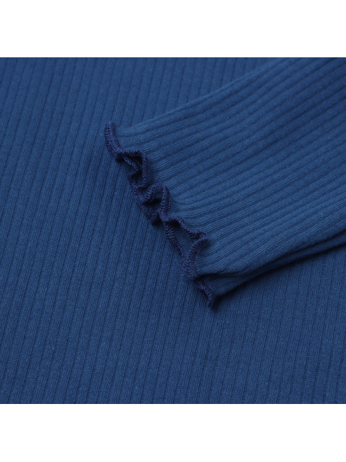 Водолазка для девочки с длинным рукавом KAFTAN: Blueberry, синяя, размер 30 (98-104 см)