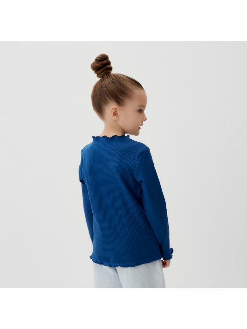 Водолазка для девочки с длинным рукавом KAFTAN: Blueberry, синяя, размер 32 (110-116 см)