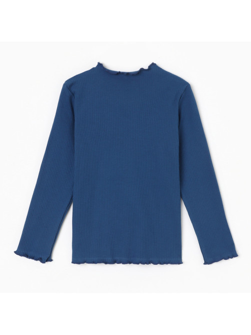 Водолазка для девочки с длинным рукавом KAFTAN: Blueberry, синяя, размер 32 (110-116 см)
