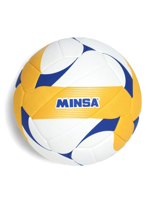 Волейбольный мяч Minsa VB500 DMS, машинная сшивка, 18 панелей, размер 5