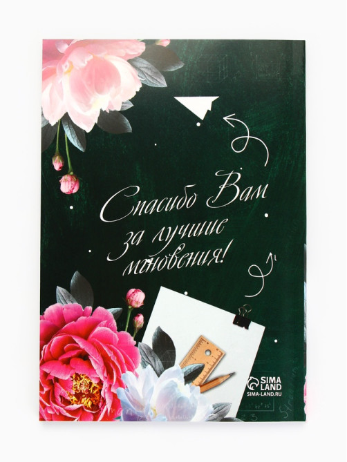 Подарочный набор, ежедневник, мыльные лепестки «Золотой учитель»