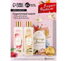 Подарочный набор «Дорогому учителю», гель для душа 250 мл, пена для ванны 250 мл, Чистое счастье