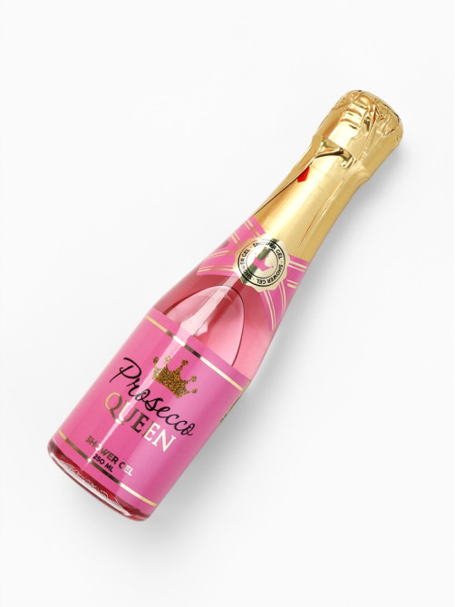 Подарочный набор Prosecco Queen, гель для душа и соль для ванны во флаконах шампанское, Чистое Счастье