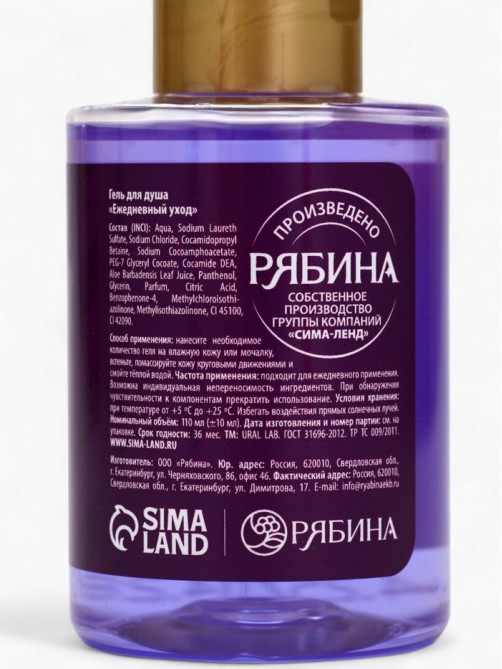Новогодний подарочный набор косметики Gift for you: гель для душа 2 шт. × 100 мл, мочалка для тела, URAL LAB