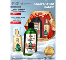 Подарочный набор Happy New Year: гель для душа и мист для тела, белый, URAL LAB