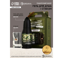 Подарочный набор «Настоящему защитнику», гель для душа 200 мл во флаконе пуля и стакан, Чистое счастье