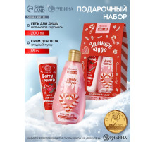 Подарочный набор косметики новогодний «Зимнего чуда», гель для душа 200 мл и крем для тела, URAL LAB