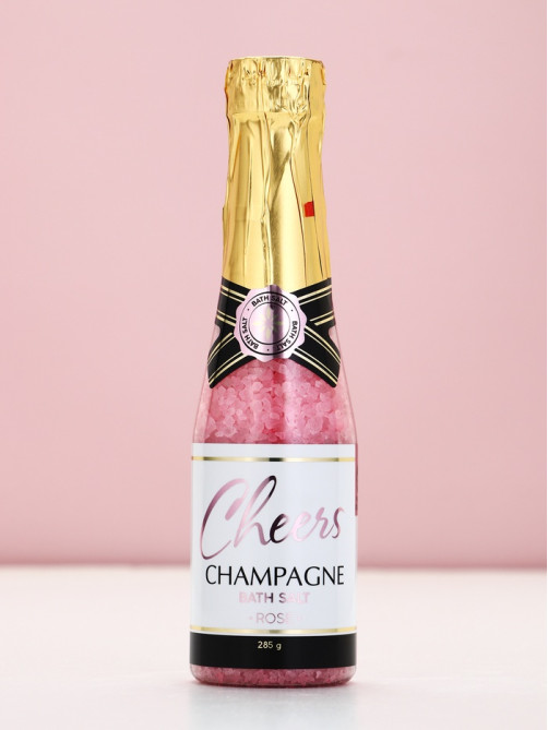 Подарочный набор Love Champagne, гель для душа и соль для ванны во флаконах шампанское, Чистое Счастье
