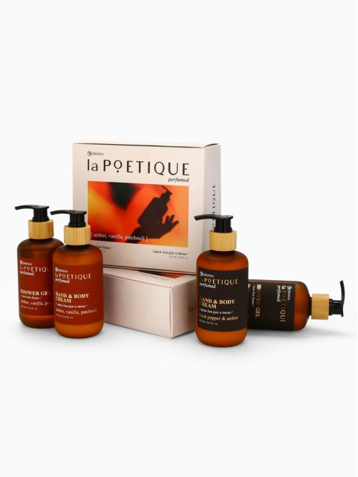 Подарочный набор гель для душа и лосьон, 2 шт. × 250 мл, аромат Black pepper, laPOETIQUE