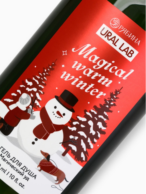 Новогодний подарочный набор косметики Magical warm winter: гель для душа, 300 мл и бомбочки для ванны, 4×40 г, URAL LAB