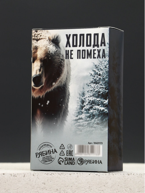 Подарочный набор новогодний «Сильному духом»: гель для душа и шампунь для волос, 2×100 мл, Чистое счастье