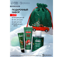 Новогодний подарочный набор косметики в мешке, зимний лес, URAL LAB