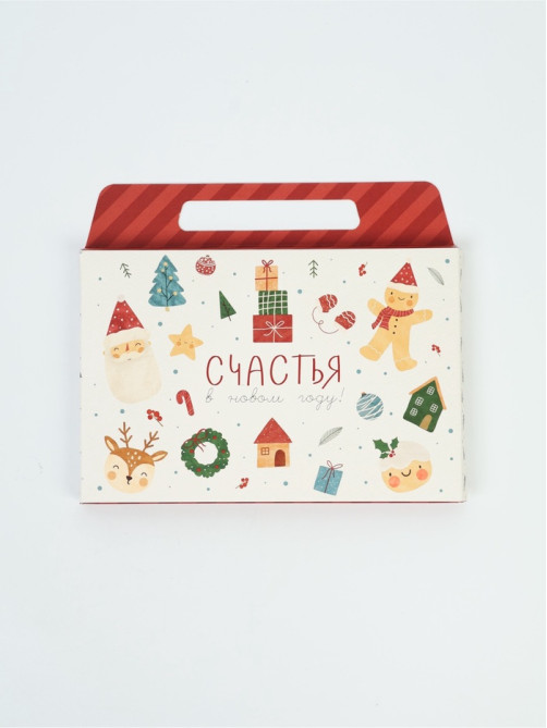 Подарочный набор новогодний в портфеле «Счастья в новом году», ежедневник А5, магнитные закладки и ручка