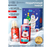 Подарочный набор новогодний «Медвежонок», гель для душа 100 мл и мист для тела, URAL LAB
