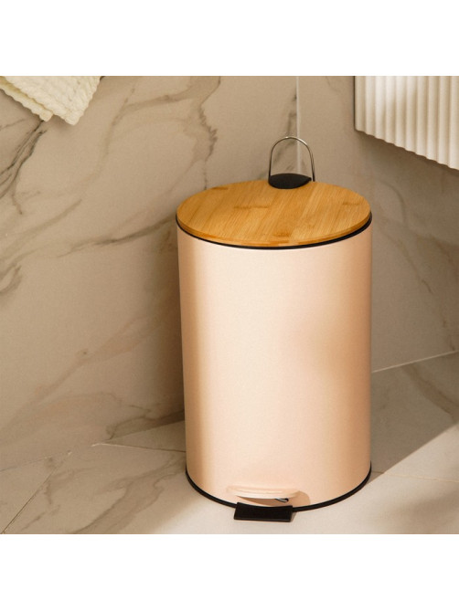 Ведро для мусора SL Home, 12 л, 25×31×38 см, бежевое