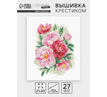 Вышивка крестиком «Нежные цветы», набор для творчества, 21×30 см