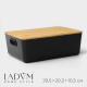 Контейнер для хранения с крышкой LaDо́m «Лаконичность», 29.5×20.3×10.5 см, черный