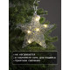 Подвеска световая «Звезда серебристая», 20×20×5 см, 10 LED, от батареек AG13×3, свечение тёплое белое