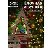 Подвеска световая «Снегурочка», 16×3×22.5 см, 6 LED, от батареек, свечение тёплое белое