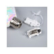 Набор ёлочных шаров «Изморозь», 3 шт., d=7.5 см, 3 LED, от батареек AG13×9, свечение тёплое белое