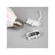 Набор ёлочных шаров «Снежное сияние», 3 шт., d=8 см, 3 LED, от батареек AG13×9, свечение тёплое белое