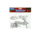 Ёлочная игрушка «Зимнее волшебство. Бегущий олень» пластик, 10×15 см, белый