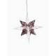 Ёлочная игрушка «Зимнее волшебство. Звезда сияние серединка блеск», 12×12 см, прозрачно-розовый
