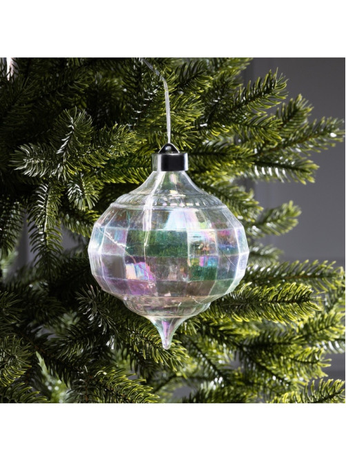 Ёлочная игрушка светодиодная «Ретро», 17×12 см, 12 LED, от батареек ААх2, свечение тёплое белое