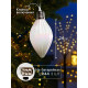 Набор ёлочных шаров «Снежное сияние», 3 шт., d=8 см, 3 LED, от батареек AG13×9, свечение тёплое белое