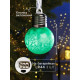Ёлочный шар «Зимний узор зелёный», d=5 см, 1 LED, от батареек AG13×3, свечение тёплое белое