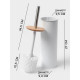 Ёршик для унитаза SAVANNA BAMBOO, 9.5×38 см, белый