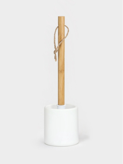 Ёрш для унитаза Доляна Bamboo, белый