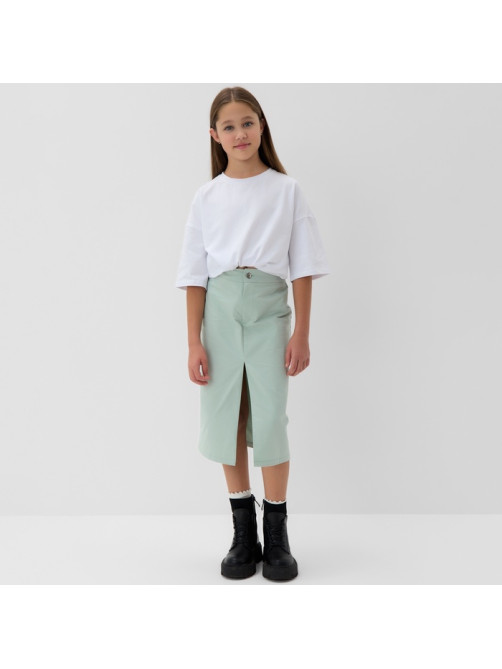 Юбка для девочки MINAKU: Jeans collection, цвет мятный, рост 158 см