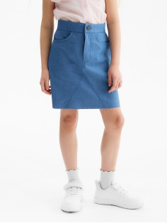 Юбка для девочки MINAKU: Jeans collection, синяя, рост 158 см