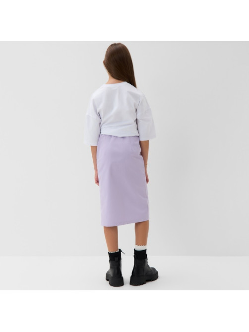 Юбка для девочки MINAKU: Jeans collection, цвет лаванда, рост 134 см