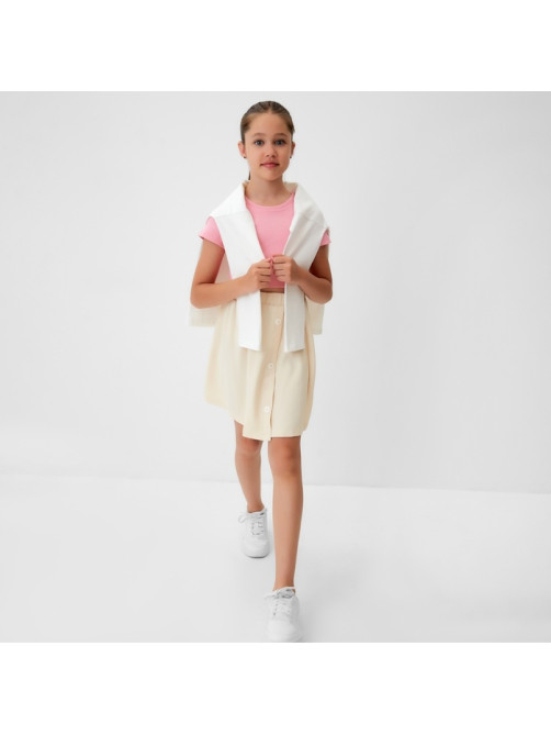 Юбка для девочки MINAKU: Casual Collection, бежевая, рост 128 см