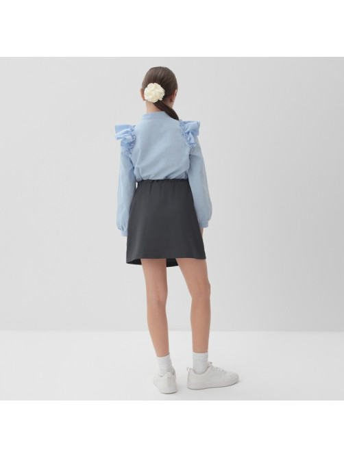 Юбка школьная для девочки MINAKU: Casual Collection, серая, рост 128 см